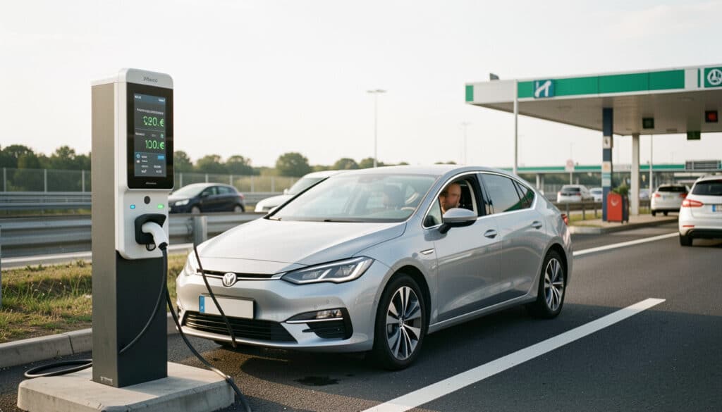 Coût de recharge sur autoroute d’une voiture électrique