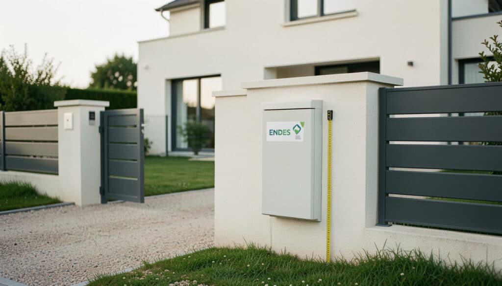 Coffret Enedis en limite de propriété : dimensions